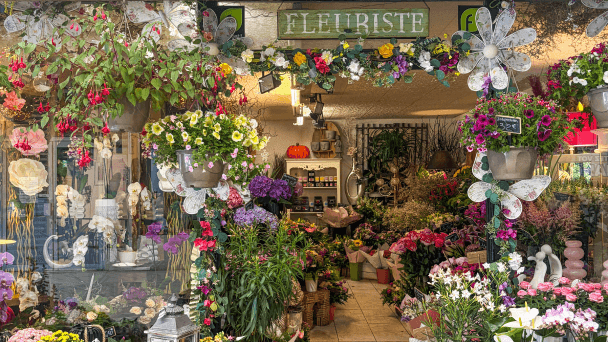 Mise en scène florale